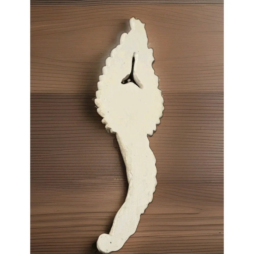 Vintage Angel Holding Choir Book Scroll Wall Hanger Ornament Chalkware